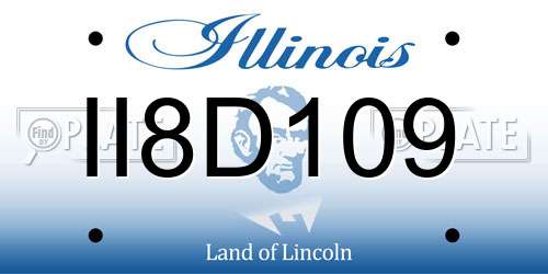 II8D109 Illinois License Plate