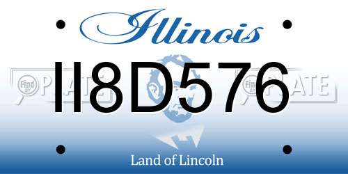 II8D576 Illinois License Plate