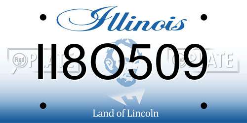 II8O509 Illinois License Plate