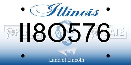 II8O576 Illinois License Plate