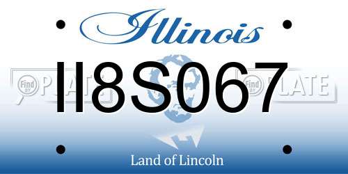 II8S067 Illinois License Plate