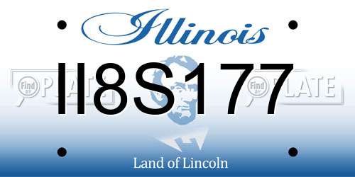 II8S177 Illinois License Plate