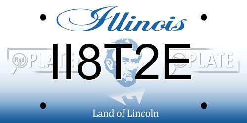 II8T2E Illinois License Plate