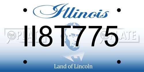 II8T775 Illinois License Plate