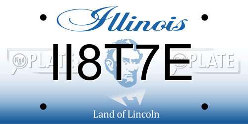 II8T7E Illinois License Plate