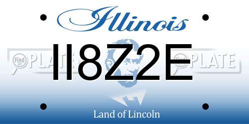 II8Z2E Illinois License Plate