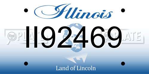 II92469 Illinois License Plate