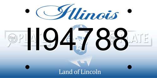 II94788 Illinois License Plate