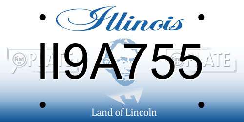 II9A755 Illinois License Plate