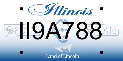 II9A788 Illinois License Plate