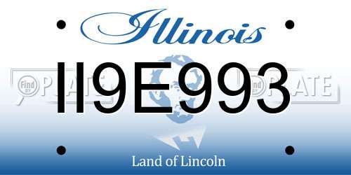 II9E993 Illinois License Plate