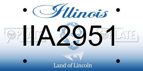 IIA2951 Illinois License Plate