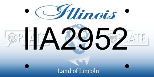 IIA2952 Illinois License Plate