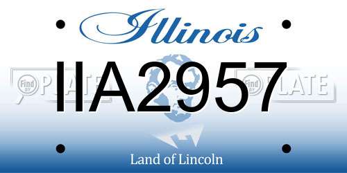 IIA2957 Illinois License Plate