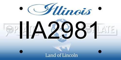 IIA2981 Illinois License Plate