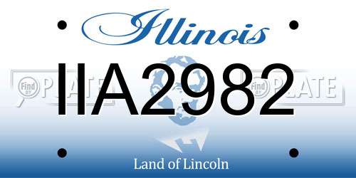 IIA2982 Illinois License Plate