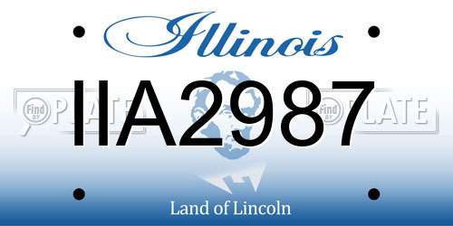 IIA2987 Illinois License Plate