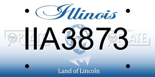 IIA3873 Illinois License Plate