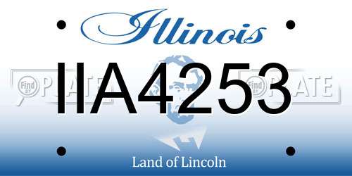 IIA4253 Illinois License Plate