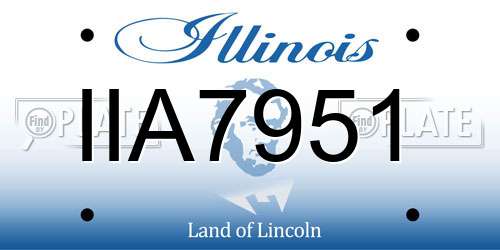 IIA7951 Illinois License Plate