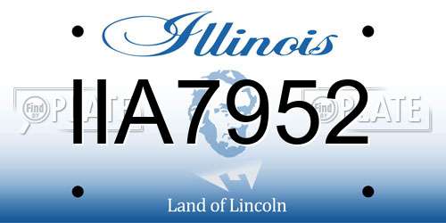 IIA7952 Illinois License Plate