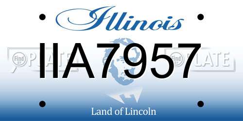 IIA7957 Illinois License Plate