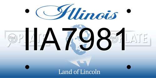 IIA7981 Illinois License Plate