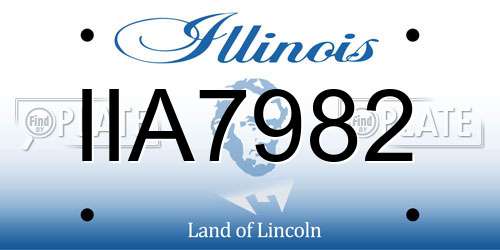 IIA7982 Illinois License Plate