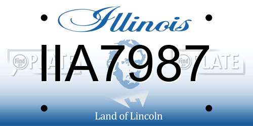 IIA7987 Illinois License Plate