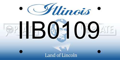 IIB0109 Illinois License Plate