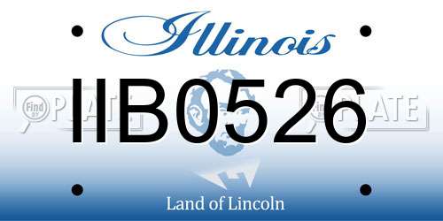 IIB0526 Illinois License Plate