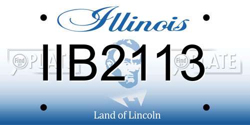 IIB2113 Illinois License Plate