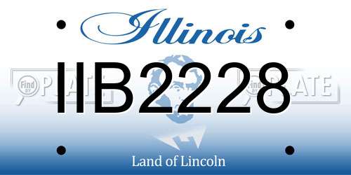 IIB2228 Illinois License Plate