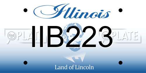 IIB223 Illinois License Plate