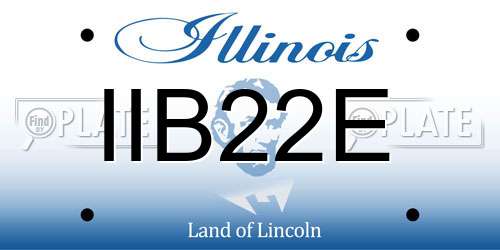 IIB22E Illinois License Plate