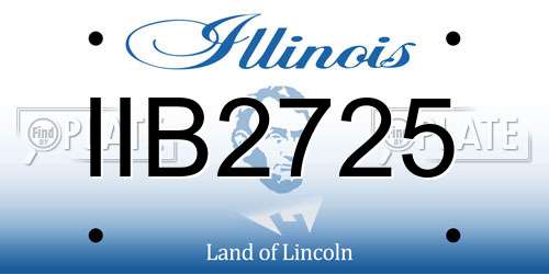 IIB2725 Illinois License Plate