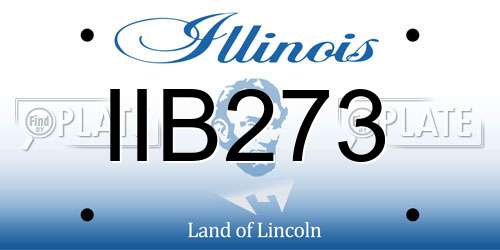 IIB273 Illinois License Plate
