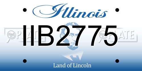 IIB2775 Illinois License Plate