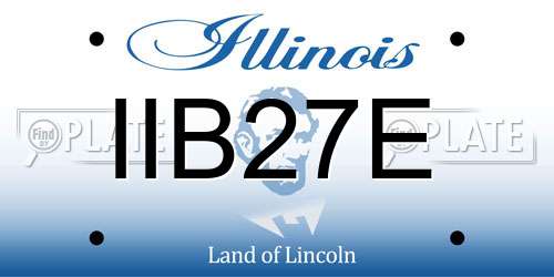IIB27E Illinois License Plate