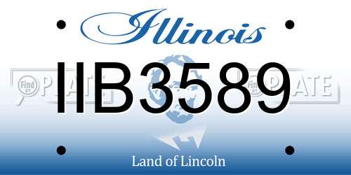 IIB3589 Illinois License Plate