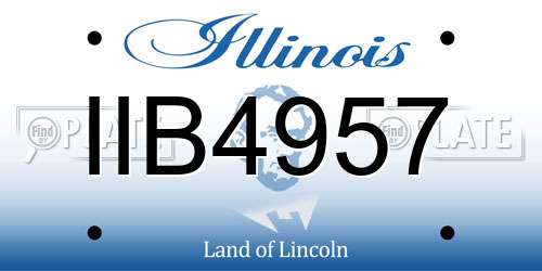 IIB4957 Illinois License Plate