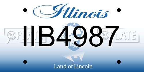 IIB4987 Illinois License Plate