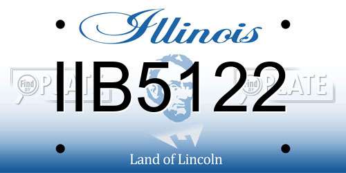 IIB5122 Illinois License Plate