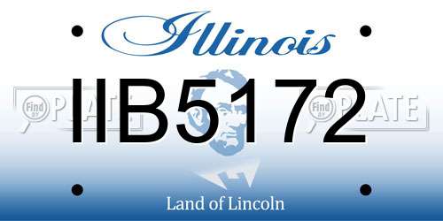 IIB5172 Illinois License Plate