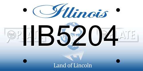IIB5204 Illinois License Plate