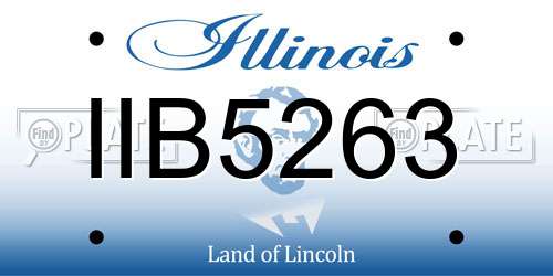 IIB5263 Illinois License Plate