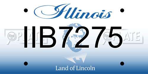 IIB7275 Illinois License Plate
