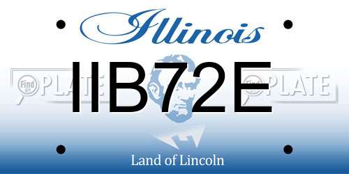 IIB72E Illinois License Plate