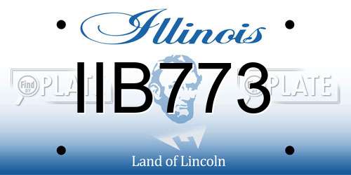 IIB773 Illinois License Plate