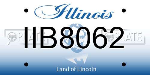 IIB8062 Illinois License Plate